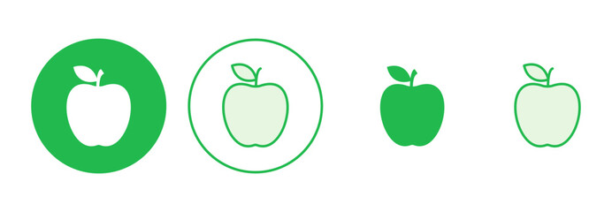 Apple icon set. Apple vector icon. apple symbols for your web design. - obrazy, fototapety, plakaty