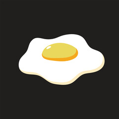 vector graphic illustration of a fried egg.  simple.  flat design