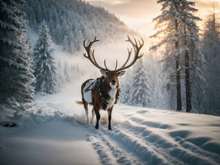 reindeer carriege a  santa claus´s sledge