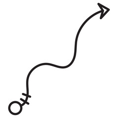 Doodle Curve Arrow