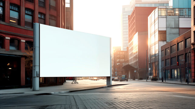 blank billboard on the street
