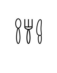 Silverware Icons Black