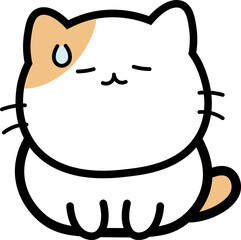 cute cat flat vector