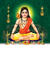 Hindu god Palani murugan, Muruga, Shanmuga, Murugan digital art
 - obrazy, fototapety, plakaty