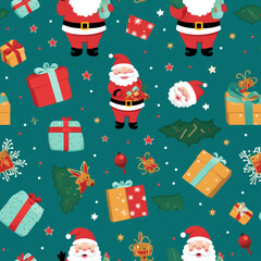 Christmas wrapping paper pattern. High quality photo