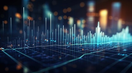 Perspective view of stock market growth