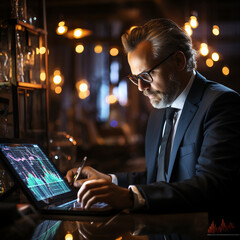 businessman working on laptop