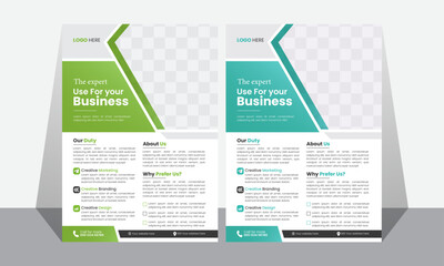 Professional corporate  business flyer design template