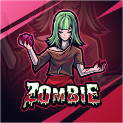 Zombie girls mascot logo design