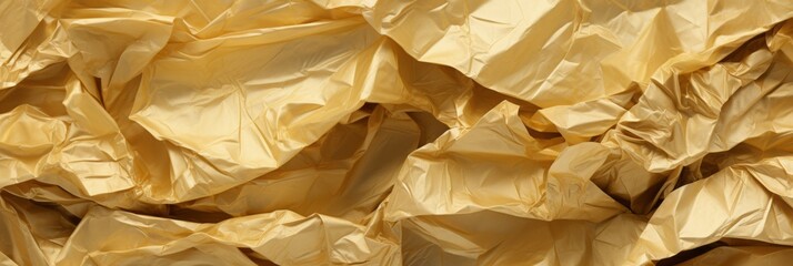 Captivating gold crumpled foil texture backdrop with an enchanting and irresistible visual allure