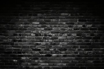 Visually stunning black brick wall with captivating texture, ideal for diverse design projects