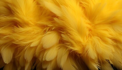Yellow feathers texture background  detailed digital art featuring large bird feathers