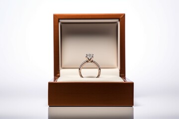Weeding ring in a box on white background
