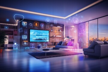 Smart Home, Smart home dashboard interface control connected devices and set up automations