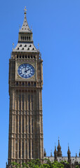 Fototapeta na wymiar Big Ben is the nickname for the Great Bell of the clockof Palace of Westminster in London The tower is officially known as Elizabeth Tower