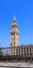 Fototapeta na wymiar Big Ben is the nickname for the Great Bell of the clock of Palace of Westminster in London The tower is officially known as Elizabeth Tower