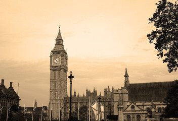 Big Ben is the nickname for the Great Bell of the clock of Palace of Westminster in London United...
