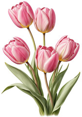 Obraz premium bouquet of pink tulips