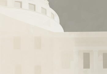 pale architectural abstraction, California State Capitol building, Sacramento