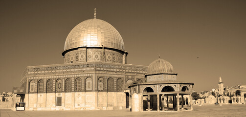 Temple Mount known as the the Noble Sanctuary of Jerusalem located in the Old City of Jerusalem, is...