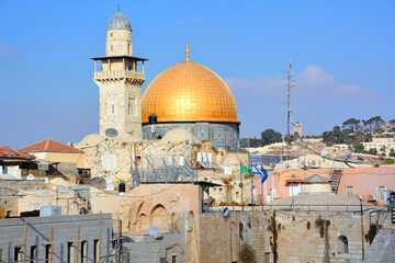 JERUSALEM ISRAEL 23 10 16: Temple Mount known as the the Noble Sanctuary of Jerusalem located in...