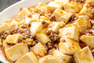 麻婆豆腐(マーボーどうふ)のアップ。
