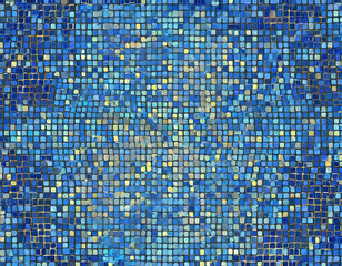 Bright blue small square dots abstract circular background