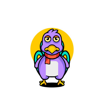 Peacock mascot cartoon design illustration 