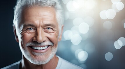 Dental Care. mouth senior or adult, Healthy Smile Elderly show beautiful of teeth, confident in orthodontics, advertising, white teeth, online plating, dentures, dental implants,.