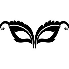 mardi gras mask logo black vector silhouette element © mr_marcom
