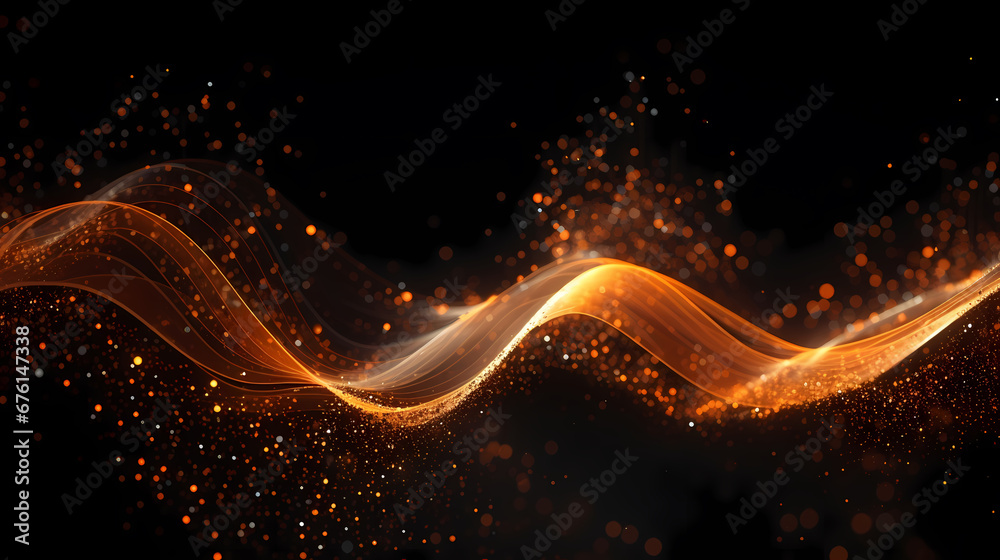 Wall mural abstract digital wave particle poster web page ppt background