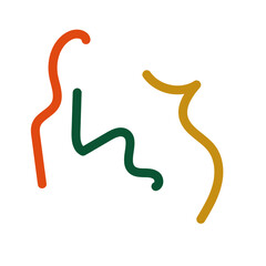 Abstract lines scribble vectors 