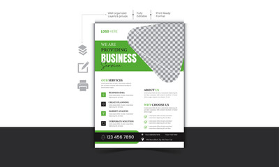 Corporate modern and Minimalist Business Flyer design Template 