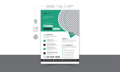 Corporate modern and Minimalist Business Flyer design Template 