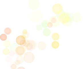Backgroundless light. Bokeh lights with transparent background. Yellow circular lights. Bokeh lights PNG.