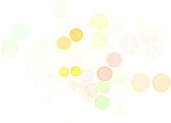 Backgroundless light. Bokeh lights with transparent background. Yellow circular lights. Bokeh lights PNG.