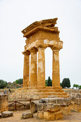 Temple of Dioscuri in the Valley of Temples - Agrigento - Italy