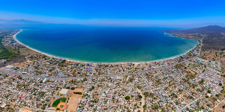 Amazing aerial view of Bucerias town in Riviera Nayarit