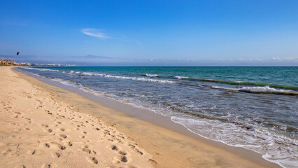 Fototapeta na wymiar Bucerias sandy beach in Riviera Nayarit