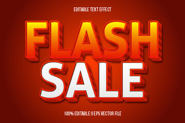 Flash Sale Editable Text Effect 3d Emboss Gradient Style