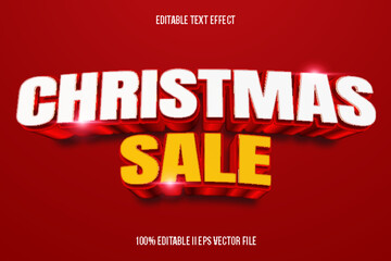 Christmas Sale Editable Text Effect 3d Emboss Gradient Style