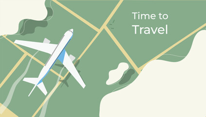 Travel vector banner. Travel post banner