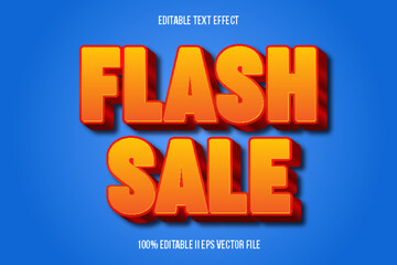 Flash Sale Editable Text Effect 3d Emboss Gradient Style