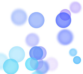 Backgroundless light. Bokeh lights with transparent background. Blue circular lights. Bokeh lights PNG.