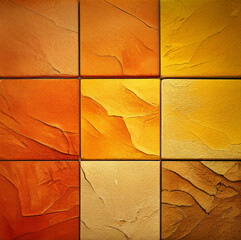 Orange and red stone tile floor or wall pattern for kitchen or bathroom