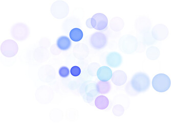Backgroundless light. Bokeh lights with transparent background. Blue circular lights. Bokeh lights PNG.