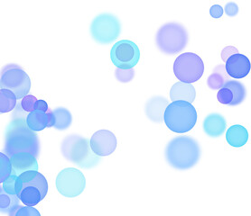 Backgroundless light. Bokeh lights with transparent background. Blue circular lights. Bokeh lights PNG.