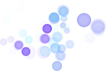 Backgroundless light. Bokeh lights with transparent background. Blue circular lights. Bokeh lights PNG.