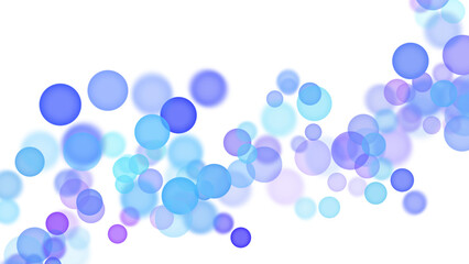 Backgroundless light. Bokeh lights with transparent background. Blue circular lights. Bokeh lights PNG.