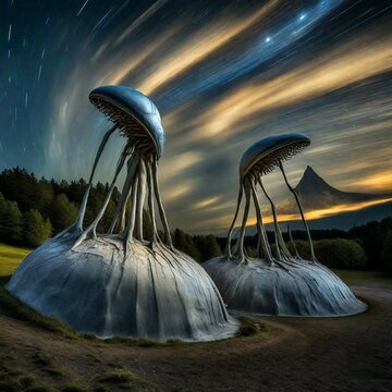 

interstellar journeys,cybernetic realms, ech chambers, jungle enclaves,


Robotic landscapes, tech chambers, jungle enclaves,  alongside futuristic taverns. Each image whispers tales of interstellar